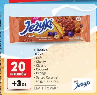 Ciastka Jeżyki Classic promocja w Intermarche