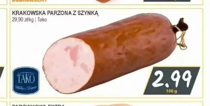Krakowska parzona z szynką Tako promocja w Słoneczko
