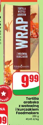 Tortilla arabska z wołowiną i kurczakiem Foodmakers promocja w Dino