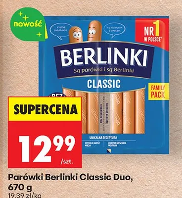 Parówki Classic Duo promocja w Biedronka