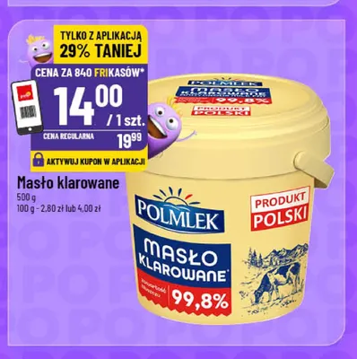 Masło klarowane Polmlek promocja w POLOmarket