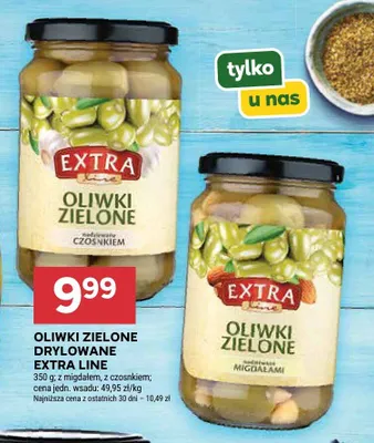 Oliwki zielone drylowane Extra Line z migdałem promocja w Stokrotka