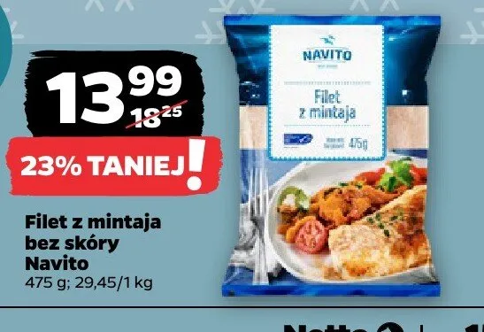 Filet z mintaja bez skóry Navito promocja w Netto