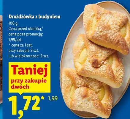 Drożdżówka z budyniem promocja w Lidl
