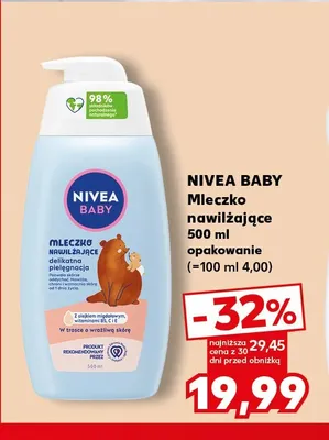 Mleczko nawilżające Nivea Baby promocja w Kaufland