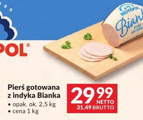 Pierś gotowana z Indyka Bianka promocja w Makro