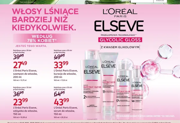 Serum do włosów L'Oréal Paris Elseve promocja w Rossmann