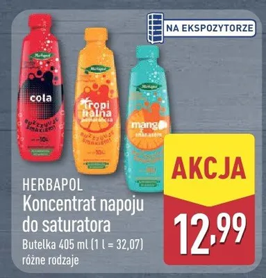 Koncentrat napoju do saturatora różne rodzaje promocja w Aldi