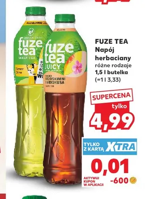 Napój herbaciany Fuze Tea brzoskwinia i hibiskus promocja w Kaufland