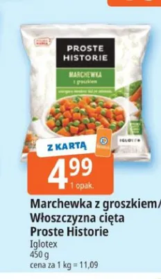 Marchewka z groszkiem Proste Historie Iglotex promocja w Leclerc
