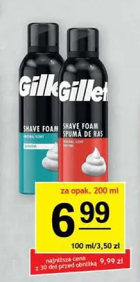 Pianka do golenia Gillette promocja w Gram Market