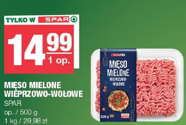 Mięso mielone wieprzowo-wołowe promocja w SPAR