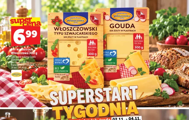 Ser w plastrach typu szwajcarskiego Włoszczowa promocja w TOPAZ