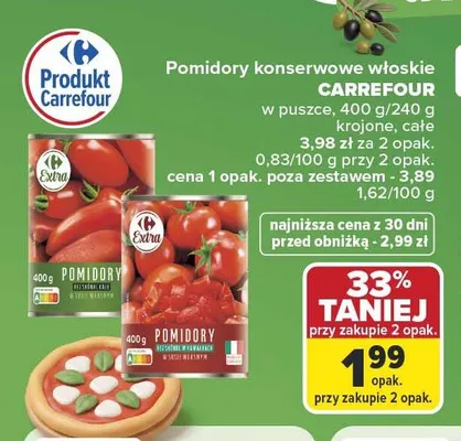 Pomidory konserwowe całe Carrefour promocja w Carrefour