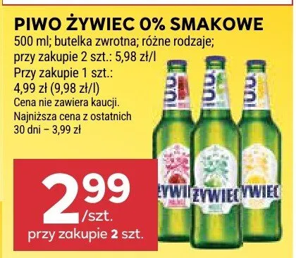Piwo Żywiec 0% smakowe promocja w Stokrotka