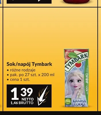 Sok/napój Tymbark promocja w Makro