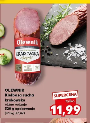 Kiełbasa sucha krakowska Olewnik promocja w Kaufland
