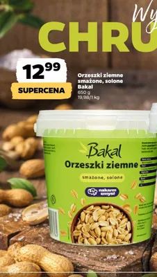 Orzechy ziemne smażone, solone 650 g promocja w Netto