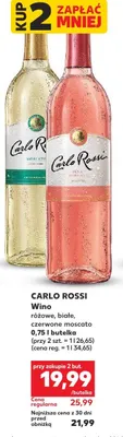 Wino Carlo Rossi różowe, białe, czerwone moscato promocja w Kaufland