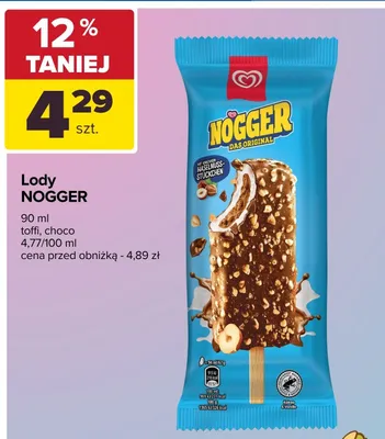 Lody Nogger toffi promocja w Carrefour
