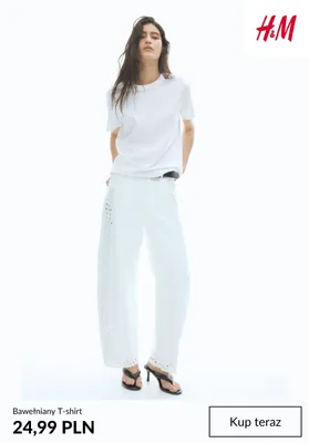 Bawełniany T-shirt H&M promocja w H&M