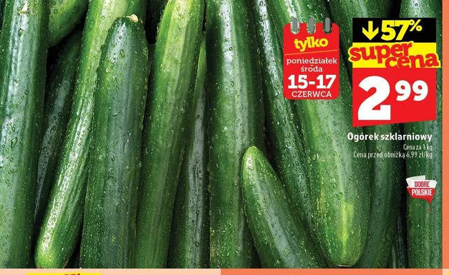 Ogórek szklarniowy promocja w TOPAZ