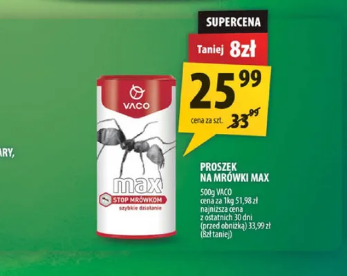 Proszek na mrówki Vaco Max promocja w Arhelan