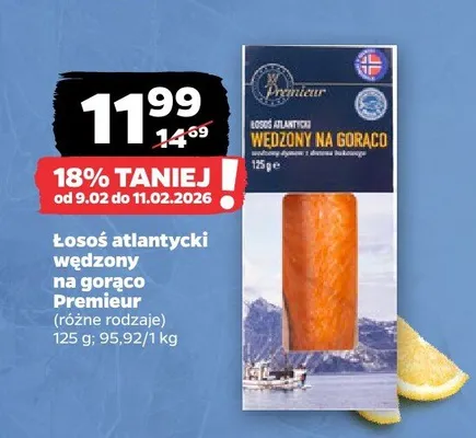 Łosoś atlantycki wędzony na gorąco różne rodzaje promocja w Netto