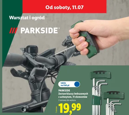 Zestaw kluczy imbusowych z uchwytem Parkside promocja w Lidl