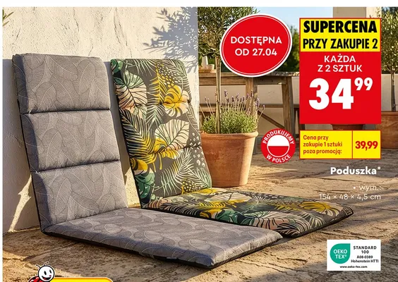 Poduszka 154x48x4,5cm promocja w Biedronka