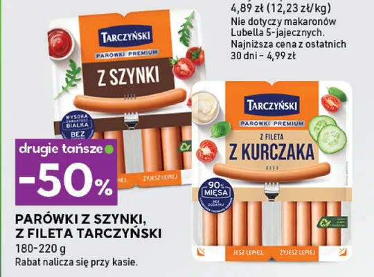 Parówki z szynki, z fileta promocja w Stokrotka