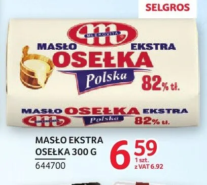 Masło Ekstra Osełka Polska Mlekovita 300g promocja w Selgros