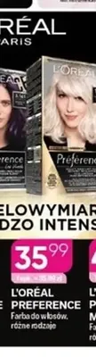 Farba do włosów L'Oréal Préférence promocja w Drogerie Koliber