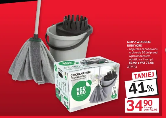 Mop z wiadrem Rubi York promocja w Selgros