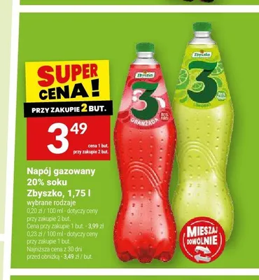 Napój gazowany Zbyszko 3 Cytryna promocja w Twój Market