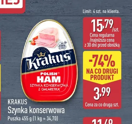 Szynka konserwowa Krakus promocja w Aldi