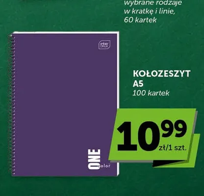 Kołozeszyt A5 100 kartek Interdruk promocja w ABC