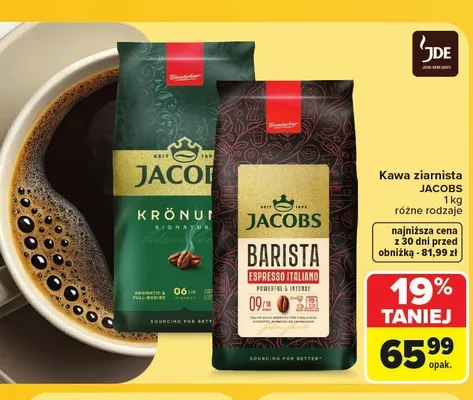 Kawa ziarnista Jacobs Barista Espresso Italiano promocja w Carrefour