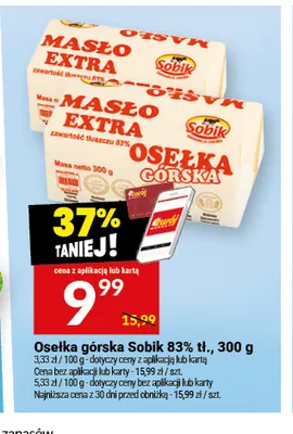 Osełka górska Sobik 83% promocja w Twój Market