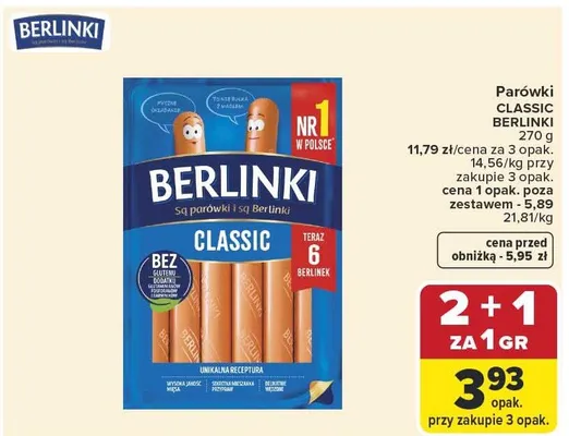 Parówki classic promocja w Carrefour