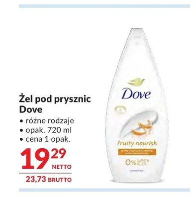 Żel pod prysznic Dove Fruity Nourish promocja w Makro