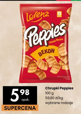 Chrupki Peppies Lorenz Bekon promocja w Delikatesy Centrum