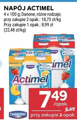 Napój Actimel Danone promocja w Stokrotka