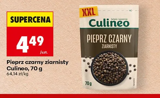 Pieprz czarny ziarnisty Culineo promocja w Biedronka