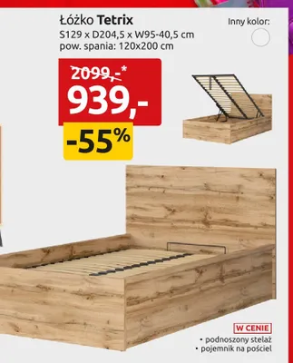 Łóżko Black Red White Tetrix promocja w Black Red White
