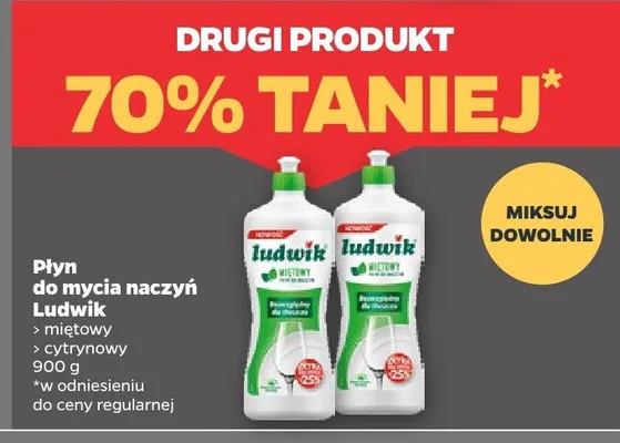 Płyn do mycia naczyń (mietowy, limonkowy) promocja w Netto