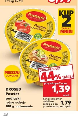 Pasztet podlaski z pomidorami Drosed promocja w Kaufland