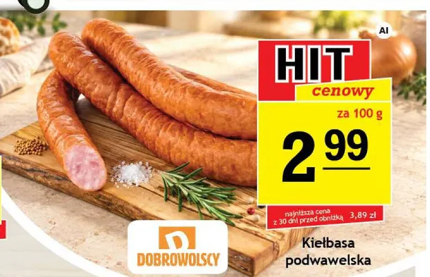 Kiełbasa podwawelska Dobrowolscy promocja w Gram Market