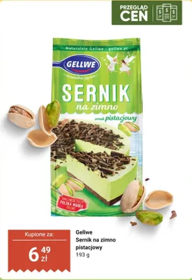 Sernik na zimno pistacjowy promocja w Dino