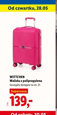 Walizka z polipropylenu 65/69 l Wittchen promocja w Lidl
